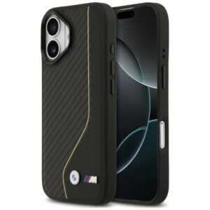 Dėklas BMW M Carbon Line & Logo MagSafe Apple iPhone 17 yellow