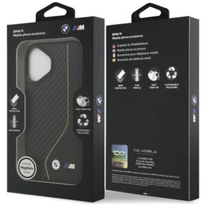 Dėklas BMW M Carbon Line & Logo MagSafe Apple iPhone 17 yellow - Image 8