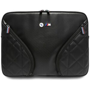 Bag BMW Carbon Pockets & Metal Logo Sleeve 16" juodos spalvos - Image 1
