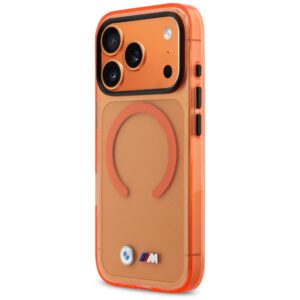 Dėklas BMW M IML Metal Logos MagSafe skirtas Apple iPhone 17 Pro oranžinės spalvos - Image 2
