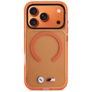 Dėklas BMW M IML Metal Logos MagSafe skirtas Apple iPhone 17 Pro oranžinės spalvos - Image 3