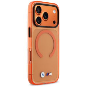 Dėklas BMW M IML Metal Logos MagSafe skirtas Apple iPhone 17 Pro oranžinės spalvos - Image 4
