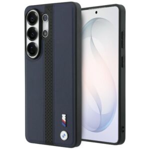 Dėklas BMW Perforated Stripe Logo MagSafe Samsung Galaxy S26 Ultra mėlynos spalvos