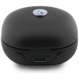 Ausinės Bluetooth TWS BMW Leather Metal Logo ENC juodos spalvos - Image 4