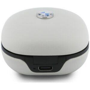 Ausinės Bluetooth TWS BMW Leather Metal Logo ENC taupe - Image 4