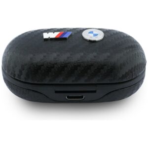 Ausinės Bluetooth TWS BMW Carbon Metal Logo ENC juodos spalvos - Image 4