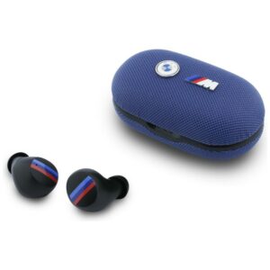 Ausinės Bluetooth TWS BMW Metal Logo ENC mėlynos spalvos