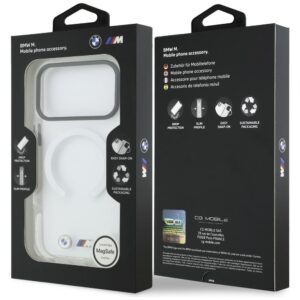 Dėklas BMW M IML Shockproof Metal Logos MagSafe Apple iPhone 17 Pro Max skaidrus - Image 8