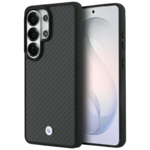 Dėklas BMW Sign Magnetic Carbon Fiber MagSafe Samsung Galaxy S26 Ultra juodos spalvos