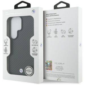Dėklas BMW Sign Magnetic Carbon Fiber MagSafe Samsung Galaxy S26 Ultra juodos spalvos - Image 8