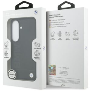 Dėklas BMW Leather Hot Stamp MagSafe Samsung Galaxy S26 Plus juodos spalvos - Image 8