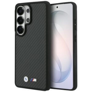 Dėklas BMW M Kevlar Logo MagSafe Samsung Galaxy S26 Ultra juodos spalvos
