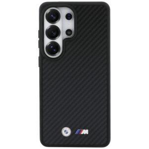 Dėklas BMW M Kevlar Logo MagSafe Samsung Galaxy S26 Ultra juodos spalvos - Image 3