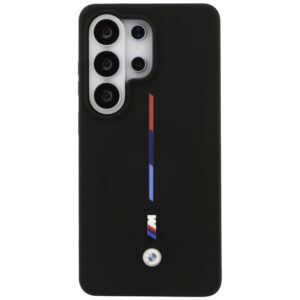 Dėklas BMW M Silicone Tricolor Line MagSafe Samsung Galaxy S26 Ultra juodos spalvos - Image 3