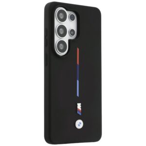 Dėklas BMW M Silicone Tricolor Line MagSafe Samsung Galaxy S26 Ultra juodos spalvos - Image 4