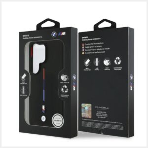 Dėklas BMW M Silicone Tricolor Line MagSafe Samsung Galaxy S26 Ultra juodos spalvos - Image 8