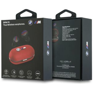 Ausinės Bluetooth TWS BMW Metal Logo ENC raudonos spalvos - Image 6