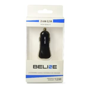 Automobilinis įkroviklis Beline 2xUSB 2,1A juodos spalvos (only head) - Image 2