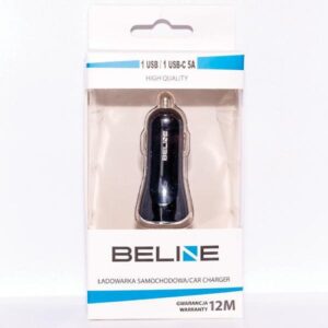 Automobilinis įkroviklis Beline 1xUSB i 1xUSB-C 5A 30Wjuodos spalvos/juodos spalvos (only head) - Image 2