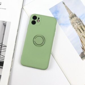 Beline Dėklas Silicone Ring Apple iPhone 12 Pro Max green apple