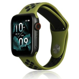 Beline Apple Watch Sport Silicone apyrankė42/44/45/49mm žalios spalvos/juodos spalvos - Image 1