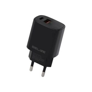 Beline Charger 1x USB-C + 1x USB 20W juodos spalvos (only head) PD 3.0 + QC 3.0 BLN2CB20 - Image 1