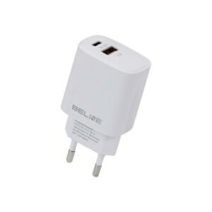 Beline Charger 1x USB-C + 1x USB 20Wbaltos spalvos (only head) PD 3.0 + QC 3.0 BLN2CW20 - Image 1