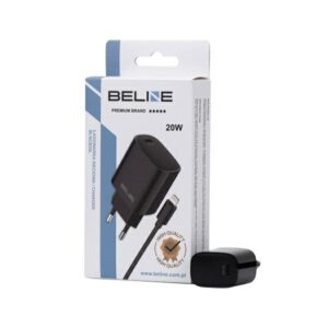 Beline Charger 1x USB-C 20W + lightning cable juodos spalvos /juodos spalvos PD 3.0 BLNCB20L - Image 3