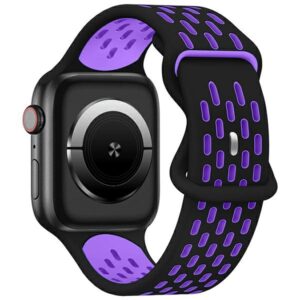 Beline Apple Watch New SportSilicone apyrankė 38/40/41mm juodos spalvos/violetinės spalvos Box - Image 1