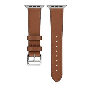 Beline Watch apyrankė 20mm Hermes Leather rudos spalvos /rudos spalvos box - Image 2