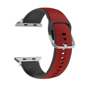 Beline Apple Watch apyrankė Silico Leather42/44/45/49mm Red-juodos spalvos/Red-juodos spalvos Box