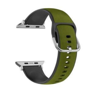 Beline Apple Watch apyrankė Silico Leather42/44/45/49mm žalios spalvos-juodos spalvos/žalios spalvos-juodos spalvos Box