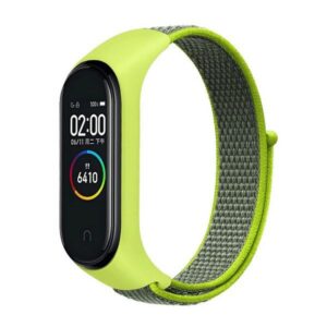 Beline Mi Band 7/6/5/4/3 Nylon Loop apyrankė geltonos spalvos
