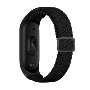 Beline Mi Band 10/9/8 Nylon apyrankė juodos spalvos - Image 2