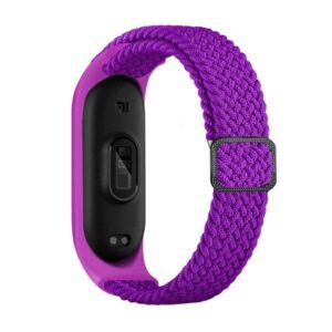 Beline Mi Band 10/9/8 Nylon apyrankė violetinės spalvos - Image 2