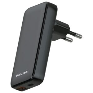 Beline Charger 1x USB-C + 1x USB 65W juodos spalvos (only head) PD 3.0 + QC 3.0 BLN2CW65 - Image 1