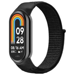 Beline Mi Band 10/9/8 NylonLoop apyrankė juodos spalvos