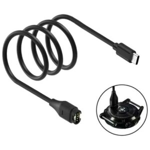 Kabelis USB-C Beline for Charging Garmin Watches 1m juodos spalvos - Image 1