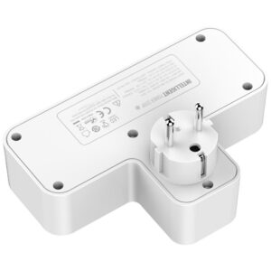 Beline power strip with LED backlight 2xUSB-A/USB-C/2xAC baltos spalvos - Image 4