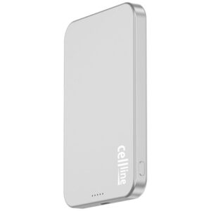 Mini Powerbank Cellline MagSafe 5000mAh Qi2 15W CL-MBP-02 pilkos spalvos / titanium Magnetic wireless mini pow
