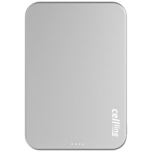 Mini Powerbank Cellline MagSafe 5000mAh Qi2 15W CL-MBP-02 pilkos spalvos / titanium Magnetic wireless mini pow - Image 2