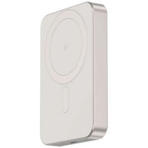Mini Powerbank Cellline MagSafe 10000mAh Qi2 15W CL-MBP-03 pilkos spalvos Magnetic wireless mini powerbank - Image 3
