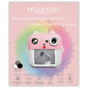 Instant camera for children MajesticLine rožinės spalvos - Image 9