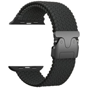 Beline Woven Nylon Parachute apyrankė for Apple Watch 42/44/45/49mm juodos spalvos