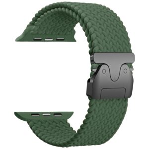 Beline Woven Nylon Parachute apyrankė for Apple Watch 42/44/45/49mm Olive - Image 1