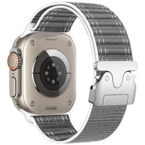 Beline Woven Nylon Diagonal Style Parachute apyrankė for Apple Watch 42/44/45/49mm pilkos spalvos