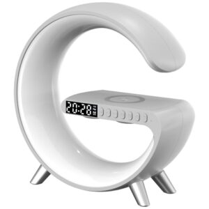 Multifunctional Lamp MajesticLine with alarm clock and bluetooth kolonėlė baltos spalvosZapytaj Chat - Image 1