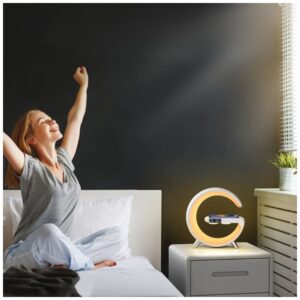 Multifunctional Lamp MajesticLine with alarm clock and bluetooth kolonėlė baltos spalvosZapytaj Chat - Image 6