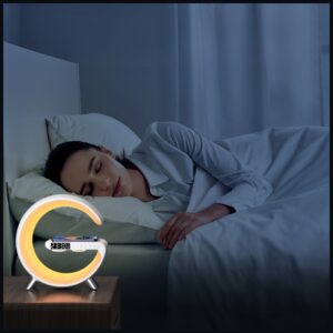 Multifunctional Lamp MajesticLine with alarm clock and bluetooth kolonėlė baltos spalvosZapytaj Chat - Image 7