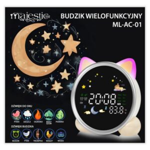 Multifunction alarm clock MajesticLine baltos spalvos - Image 3